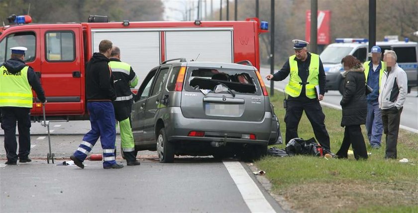 Warszawa, wypadek, ul Czecha, karambol, śmierć