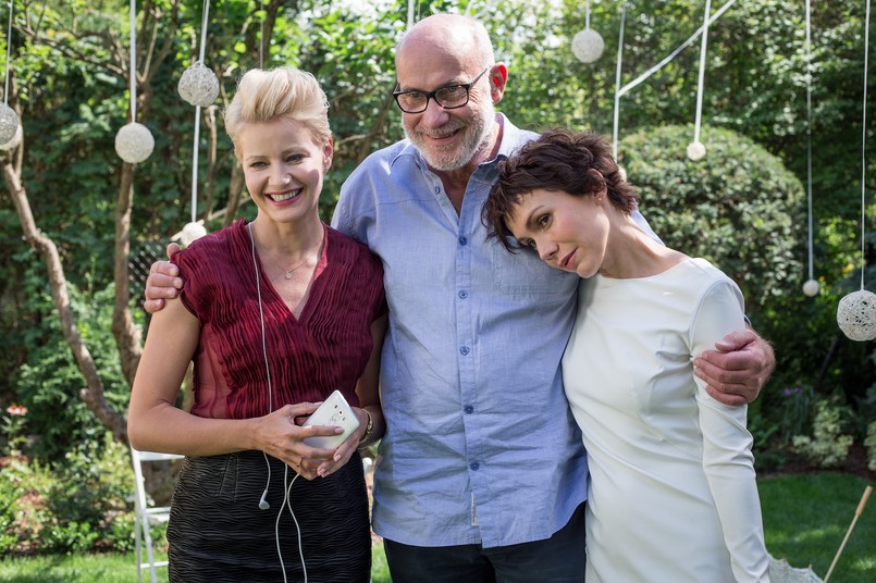 Małgorzata Kożuchowska, Piotr Machalica i Olga Bołądź w koemdii "Kochaj"