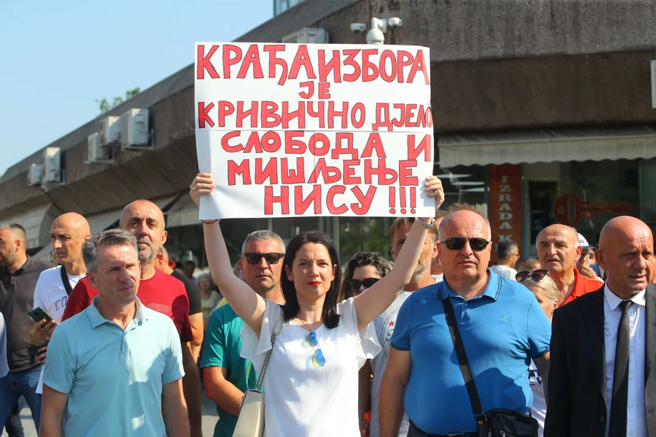 Jelena Trivić na protestu