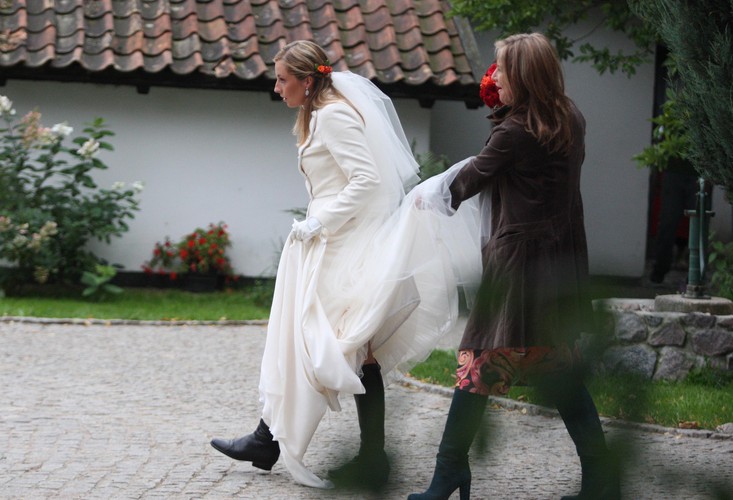 Jeździeckie buty w interesujący sposób uzupełniły strój Karoliny