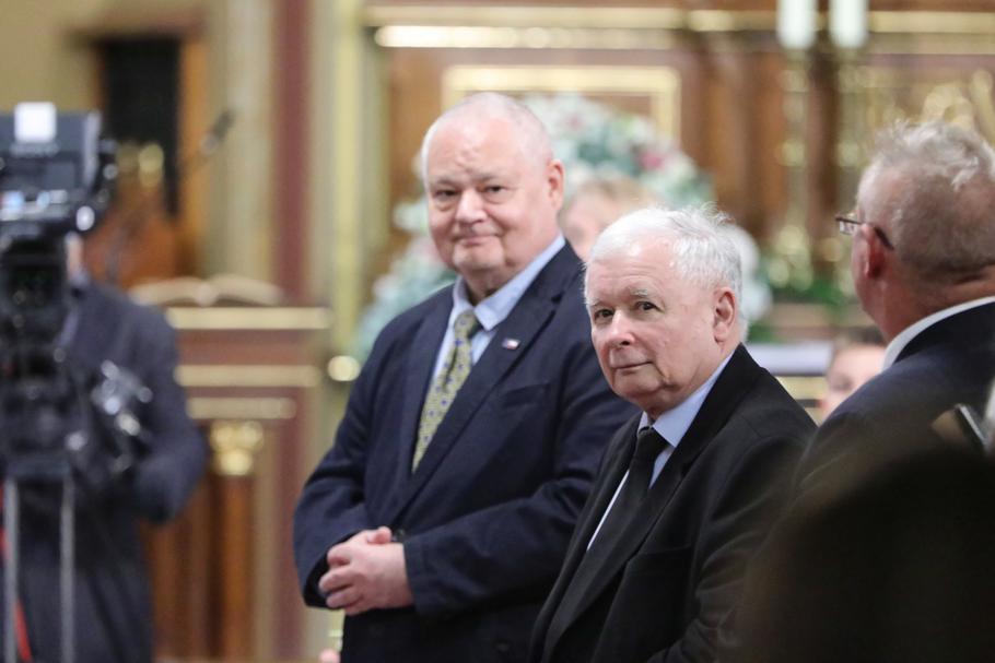 Prezes PiS Jarosław Kaczyński oraz prezes NBP Adam Glapiński 