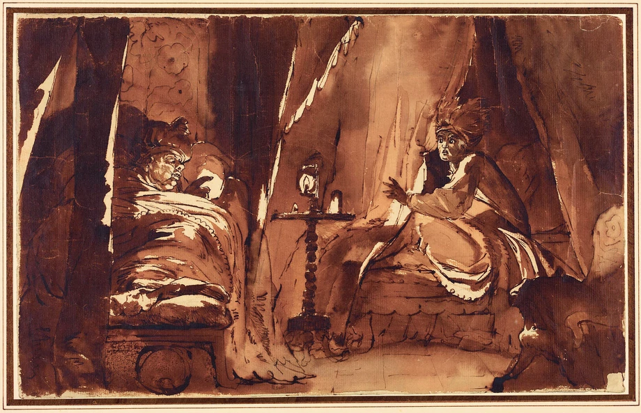 Obraz „Północ” Johanna Heinricha Füssliego z 1765 r. może przedstawiać scenę rozgrywającą się pomiędzy dwoma fazami snu. Po przebudzeniu często rozmawiano ze swoimi nocnymi towarzyszami o doświadczonych właśnie marzeniach sennych.