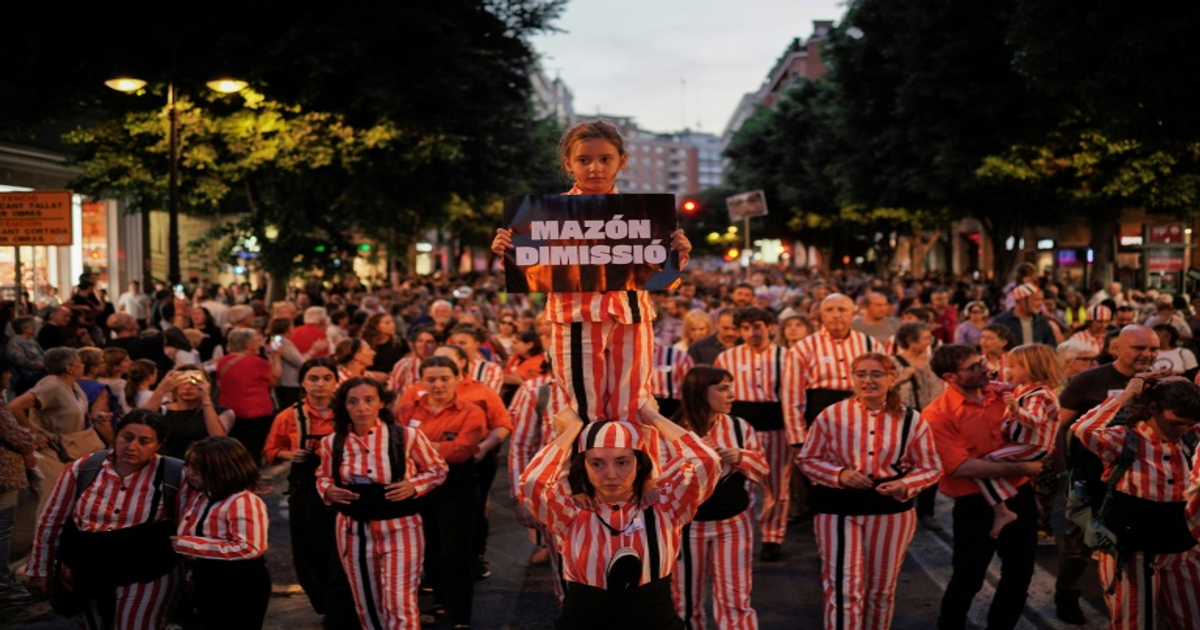 Manifestation à Valence un an après les inondations meurtrières