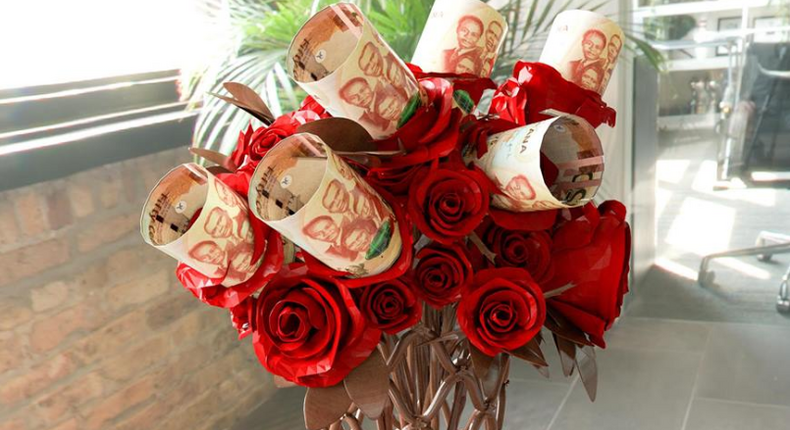 Cedi money bouquet