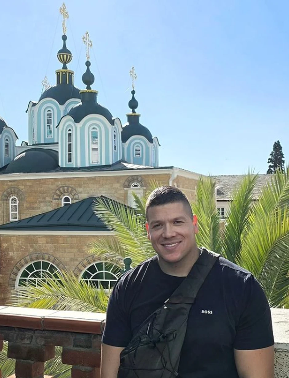 Sloba Radanović na Svetoj Gori