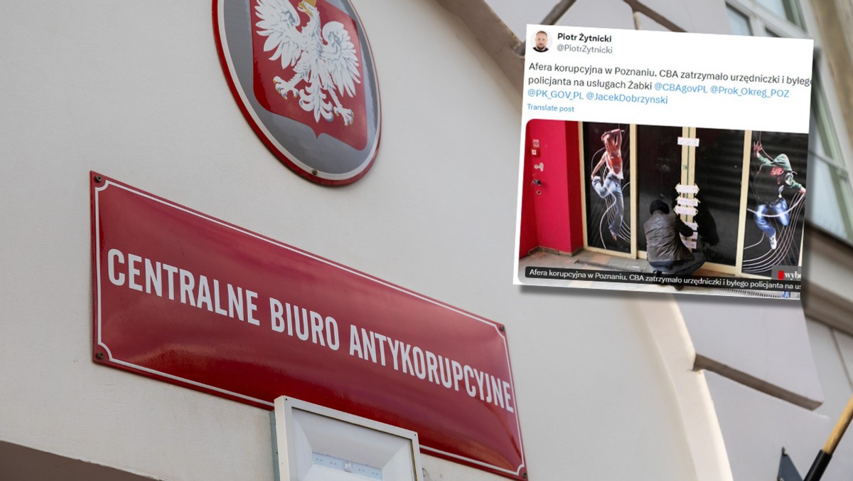 CBA zatrzymało cztery osoby w sprawie korupcji w Poznaniu, w tym byłego policjanta i urzędniczki [Źródło: Onet]