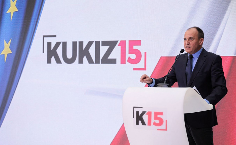 Paweł Kukiz na konwencji wyborczej Kukiz'15