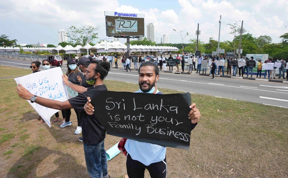 Antivladini protesti na Šri Lanki