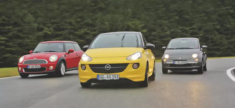 Opel Adam kontra Mini One i Fiat 500: porównanie eleganckich mieszczuchów