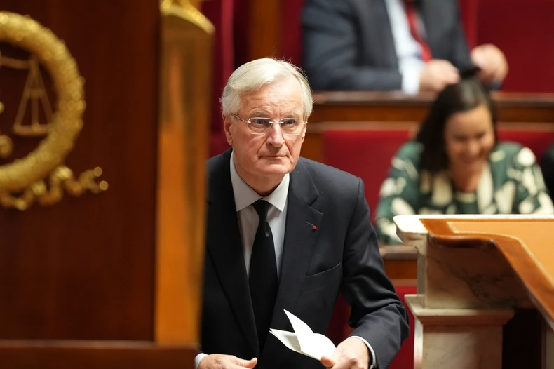 Mišel Barnije u parlamentu 2. decembra