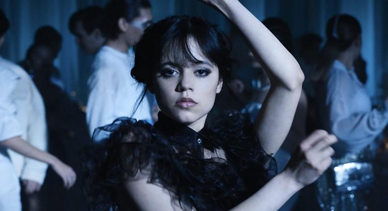 Jenna Ortega as Wednesday Addams in Wednesday.Netflix