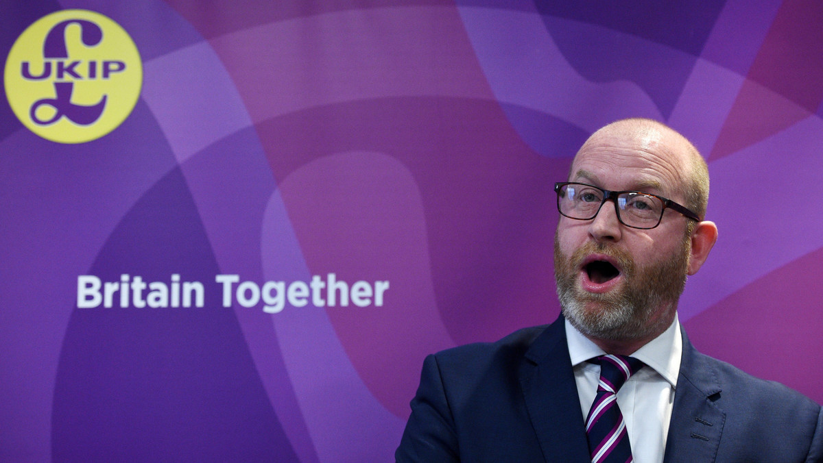 UKIP nie ma już lidera. Dotychczasowy szef partii Paul Nuttall zrezygnował ze stanowiska po nieudanych dla ugrupowania wyborach do Izby Gmin.