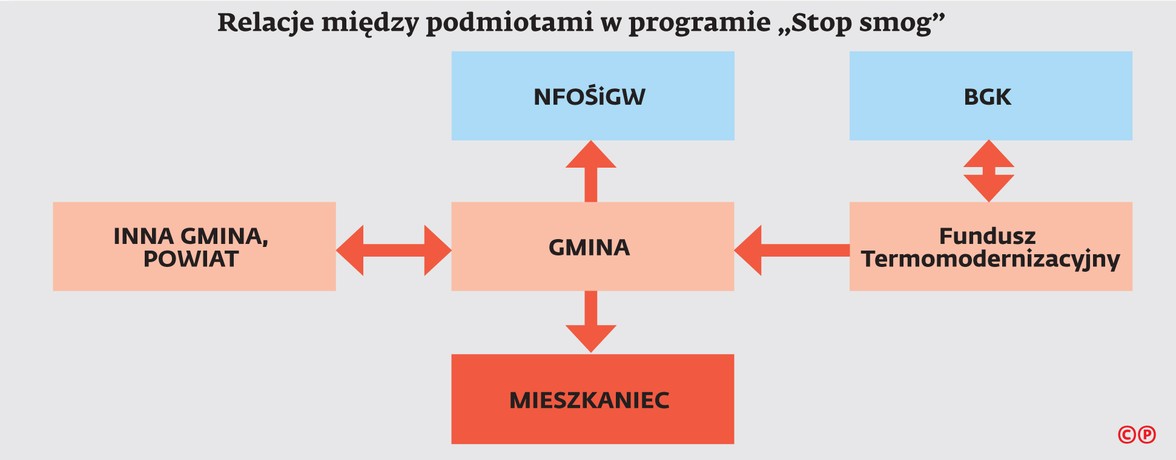 Relacje między podmiotami w programie „Stop smog”