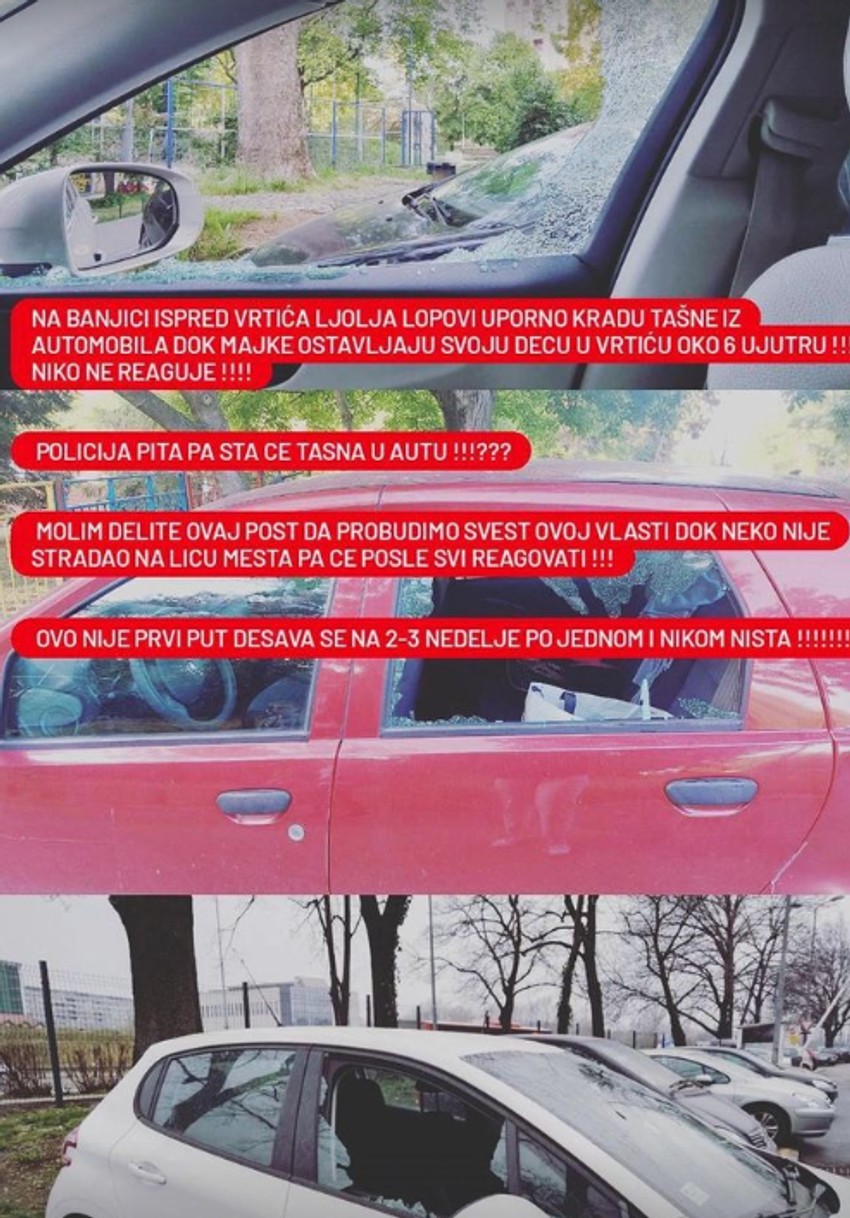 Opljačkan auto na Banjici