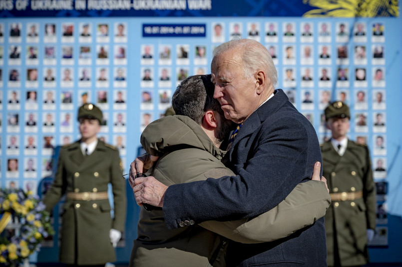 Spotkanie prezydentów Joe Bidena i Wołodymyra Zełenskiego w Kijowie