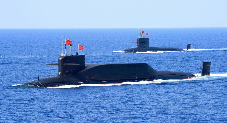 A nuclear-powered Type 094A Jin-class ballistic missile submarine of the Chinese People's Liberation Army (PLA) Navy  in 2018.Reuters