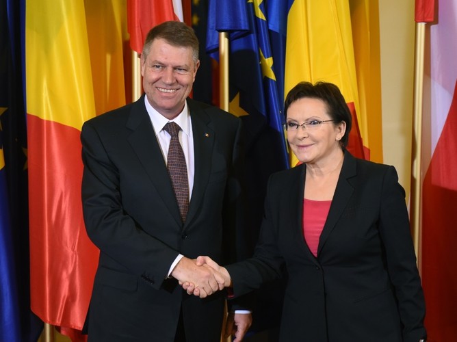 Premier Ewa Kopacz i prezydent Rumunii Klaus Iohannis