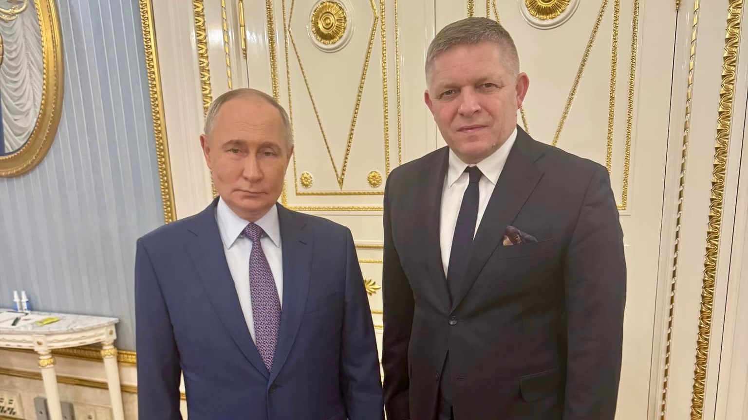 Vladimir Putin a Robert Fico.