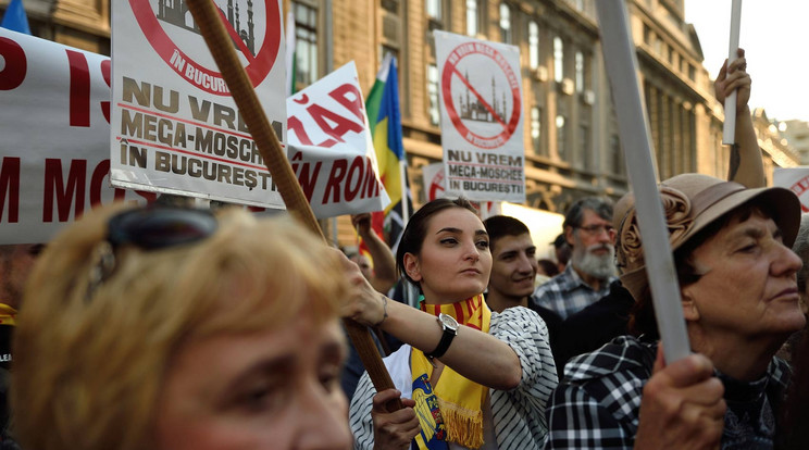 Korábban a jobboldal tiltakozott Bukarestben a menekültek befogadása ellen / Fotó: AFP