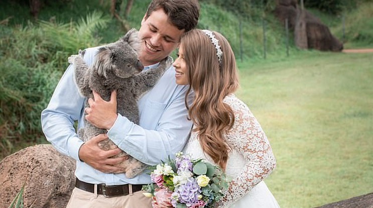 Chandler és Bindi az állatkertben esküdött meg, koalák is voltak a nagy napon /Fotó: Instagram