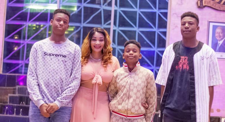 Zari Hassan with her Kids