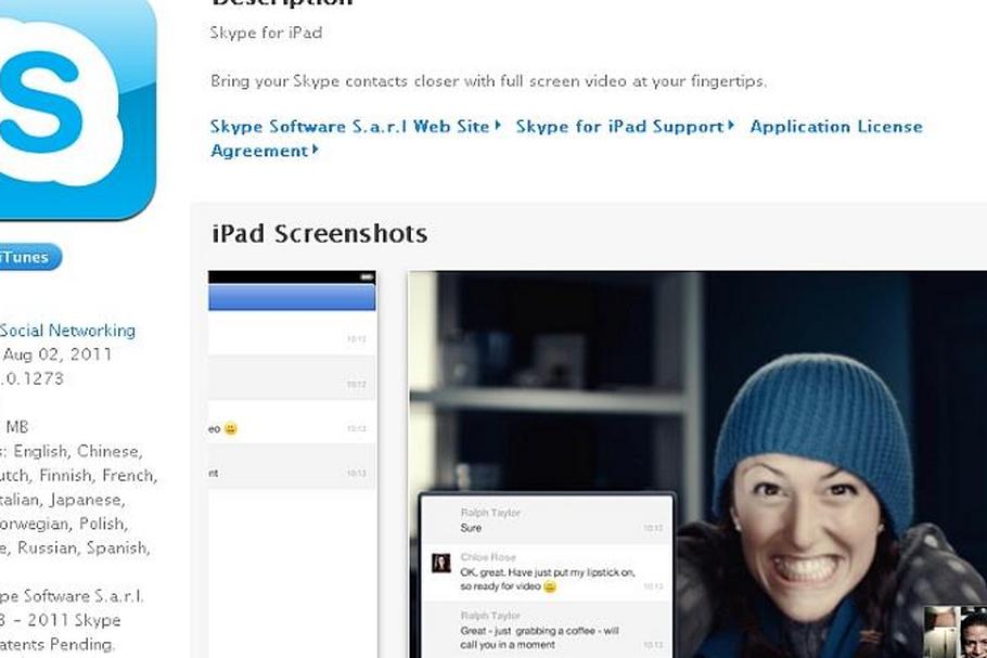 Skype na Ipad