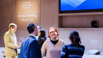 Attendees at the World Economic Forum in Davos on January 23, 2025.World Economic Forum / Boris Baldinger