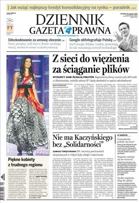 Okładka Dziennika Gazety Prawnej