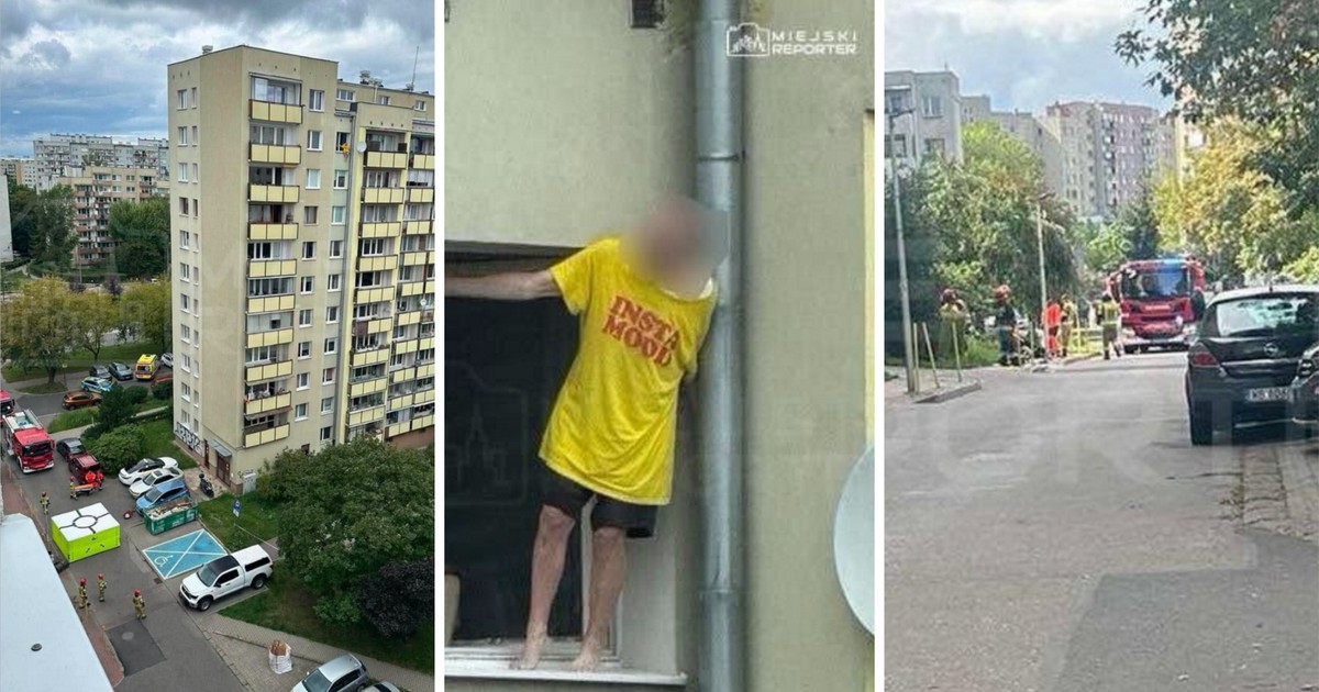 Bemowo w kryzysie: Mężczyzna na parapecie 9. piętra – negocjacje trwają od 8 godzin