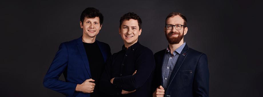 Założyciele Plenti. Od lewej: Wojciech Wójtowicz, Wojciech Rokosz i Karol Klimas