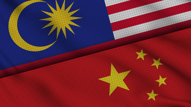 Flagi Malezji i Chin