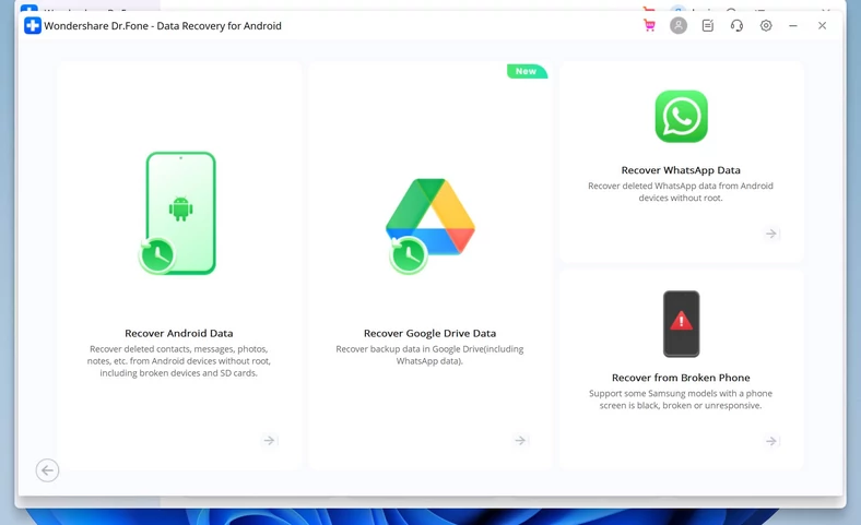 Wondershare DrFone Android Data Recovery