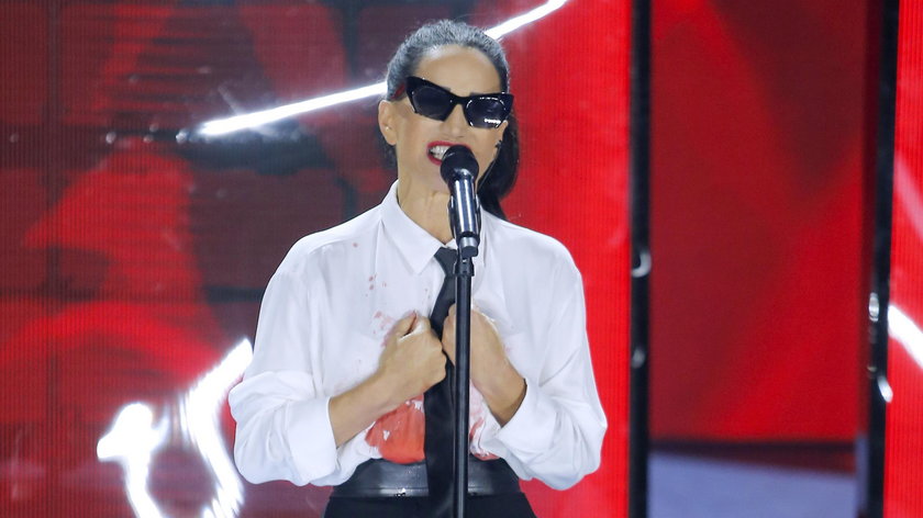 Justyna Steczkowska wykonała w Opolu utwór "Moja krew". 