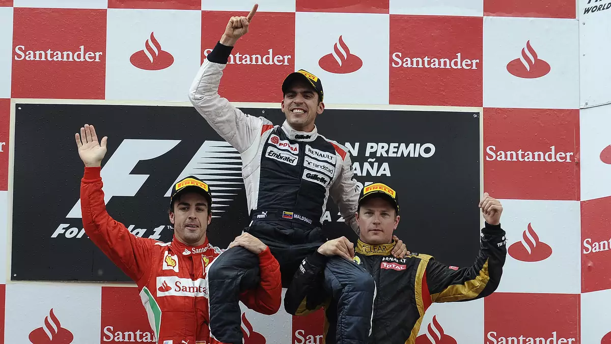 Grand Prix Hiszpanii 2012: Maldonado świętuje pierwsze zwycięstwo w F1