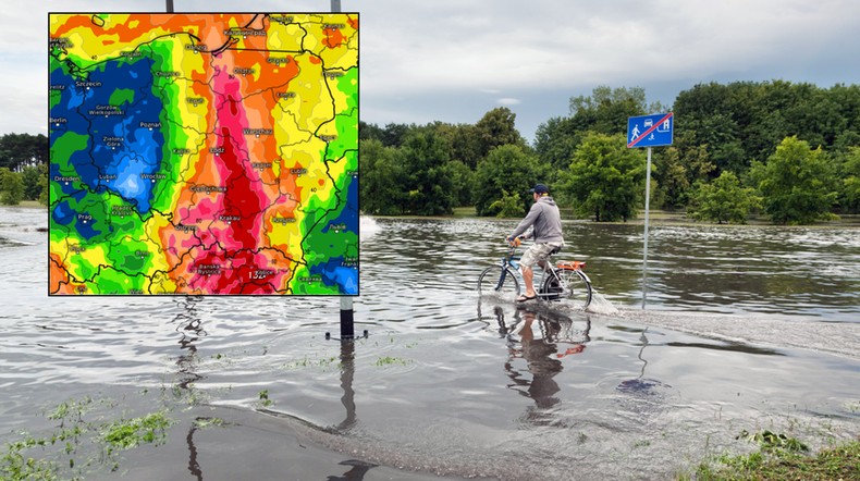 Intensywne opady deszczu za kilka dni mogą wkroczyć do Polski. Prognozy są jednoznaczne (mapa: kachelmannwetter.de)