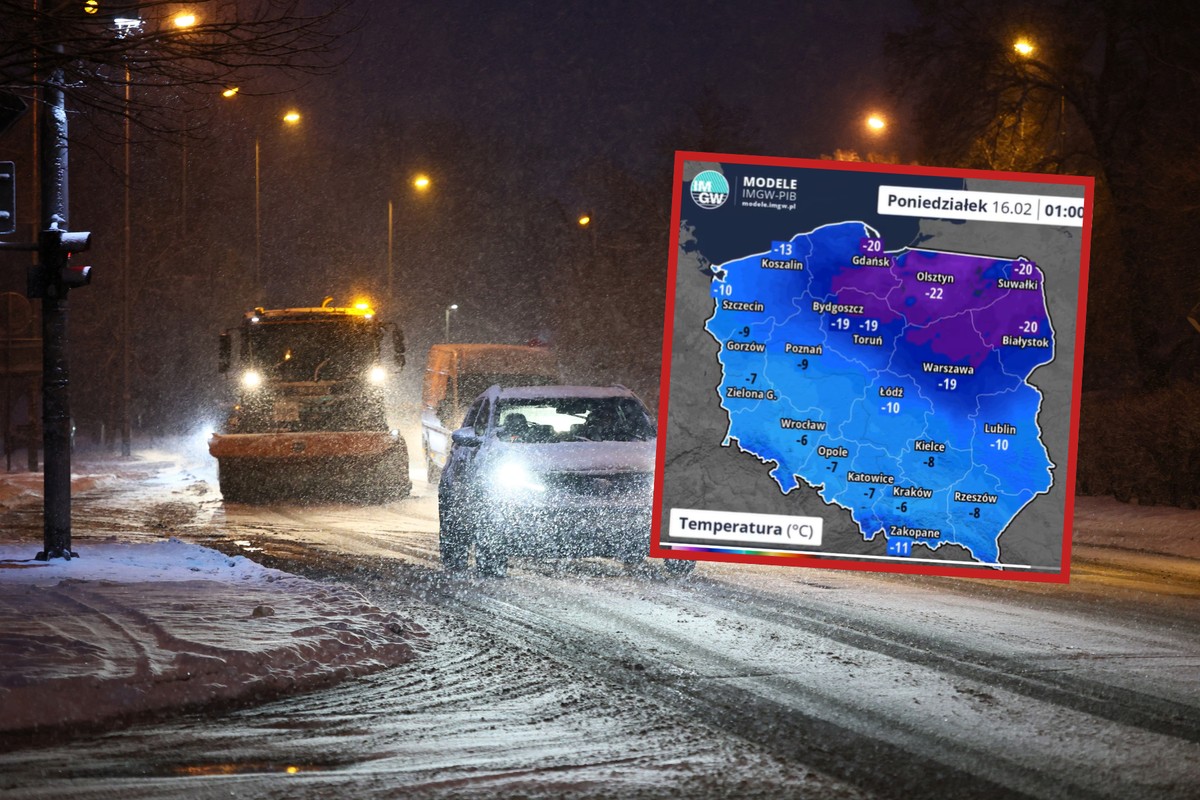 Nawet -22°C i śnieżyce. Alerty IMGW dla 8 województw