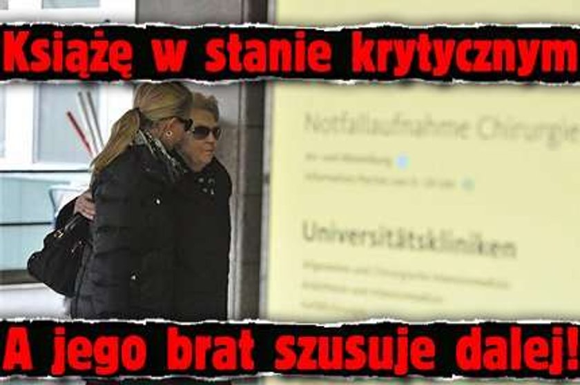 Książę w stanie krytycznym. A jego brat szusuje dalej!