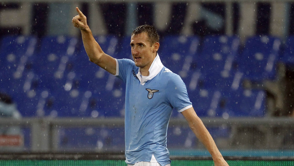 W meczu przeciw Catanii trener Lazio Rzym Vladimir Petković będzie mógł skorzystać z napastnika Miroslava Klose. Niemiec wyleczył już kontuzję.