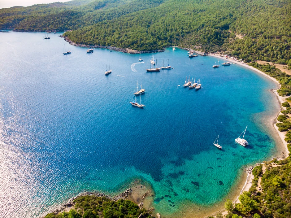 Bodrum, tirkizna boja mora i peščane plaže