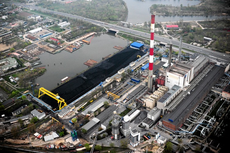 Elektrociepłownia Żerań z lotu ptaka
