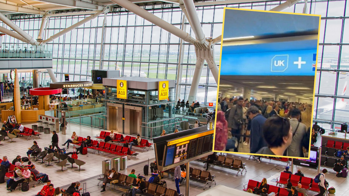 Opóźnienia i gigantyczne kolejki na brytyjskich lotniskach. Wszystkiemu winna awaria