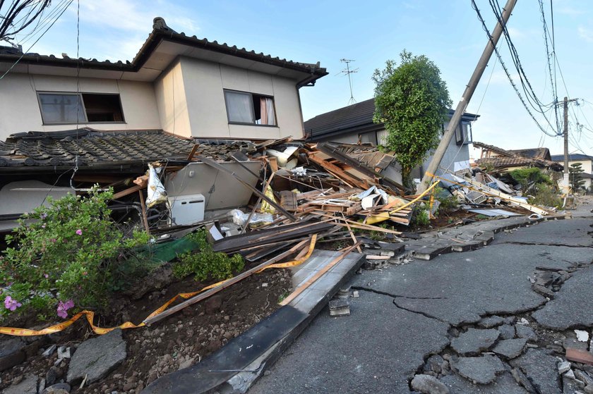 Potężne trzęsienie ziemi w rejonie miasta Kumamoto na południu Japonii