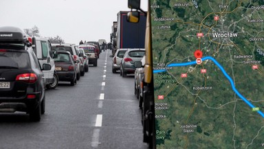 Kolizja na autostradzie A4. Kierowcy utknęli w potężnym korku