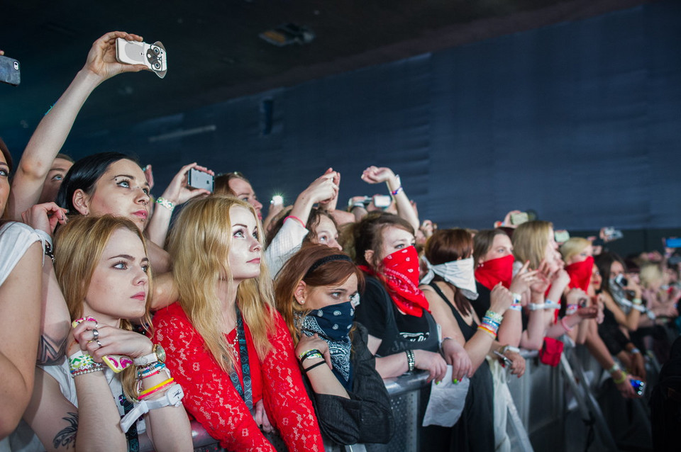 Publiczność na koncercie Tokio Hotel w Warszawie