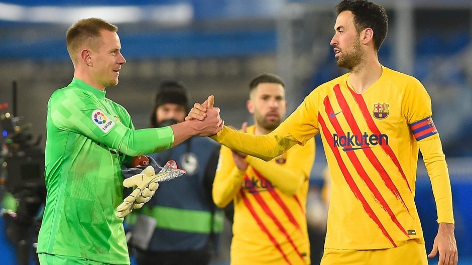 Marc-Andre ter Stegen i Sergio Busquets 