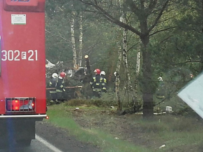 Łąkomin. Bmw roztrzaskało się o drzewa