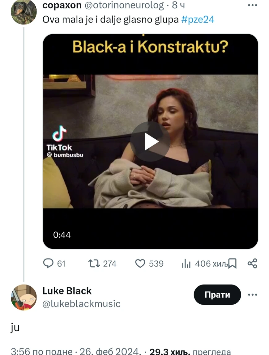 Luka Ivanović Luke Black (Foto: Screenshot X)