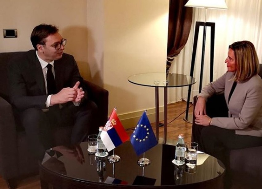 Aleksandar Vučić i Federika Mogerini