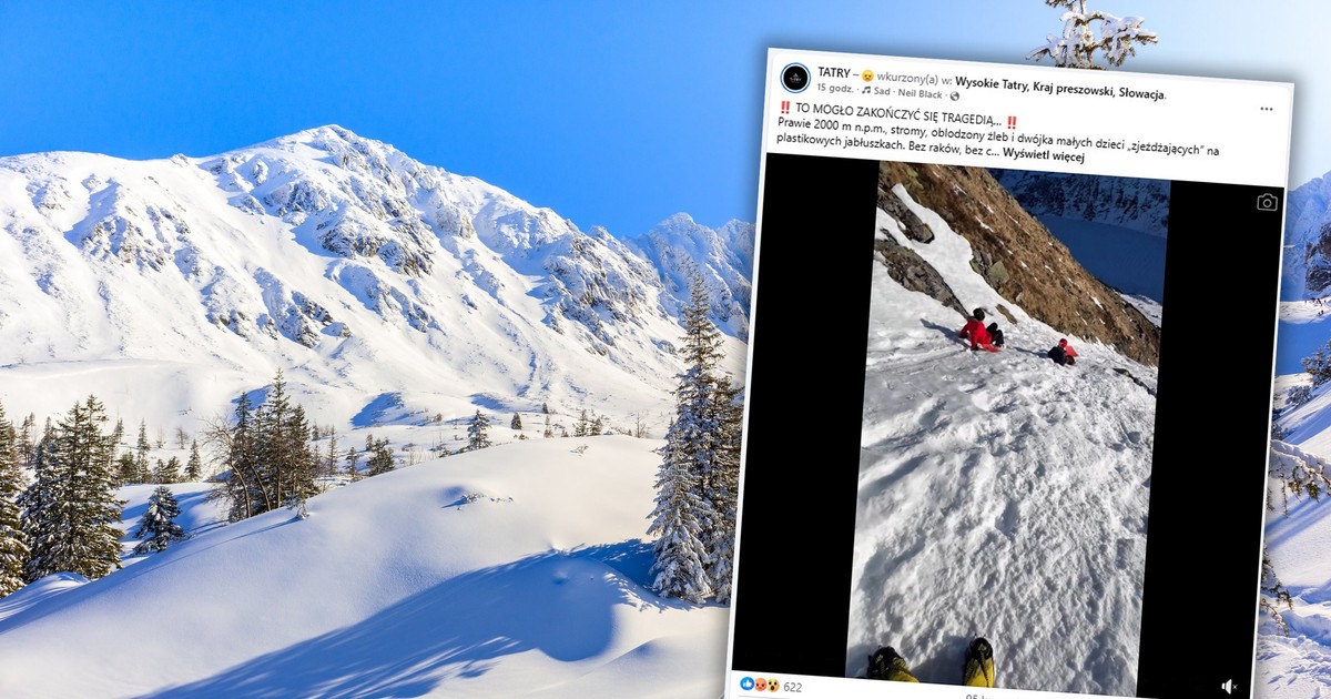 Groza w Tatrach! Dzieci zjeżdżały na jabłuszkach z wysokości 2000 m n.p.m. "Głupota rodziców"