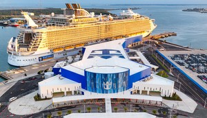 Royal Caribbean's more than 161,330-square-foot Galveston cruise terminal can accommodate its largest ships.Royal Caribbean International